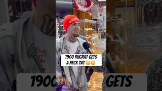 Would you get a neck tat 😱 1900Rugrat hiphop hiphop rap interview upcomingartist shorts [upl. by Khajeh]