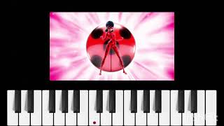 Miraculous Ladybugs Transformation On Piano credits for learning  TheGreenNotes [upl. by Halilad370]