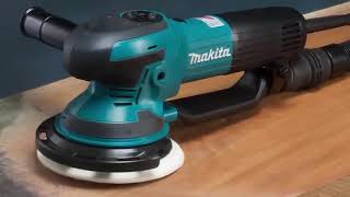 Levigatrice rotorbitale base tonda 750W 150 mm Makita BO6050J  shopmancinicom [upl. by Garek]