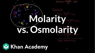 Molarity vs osmolarity  Lab values and concentrations  Health amp Medicine  Khan Academy [upl. by Asiole]