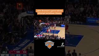 JalenBrunson somehow misses this game winner to beat the Bulls  Knicks NYKnicks newyorkknicks [upl. by Dirraj725]