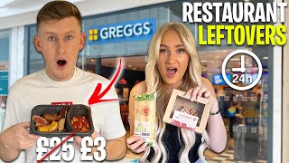 ONLY EATING RESTAURANT LEFTOVERS FOR 24 HOURS shocking results [upl. by Stannwood]