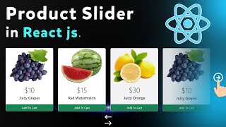 Responsive product slider in React js  MultiItem ECommerce Product Slider  Touch slider Swiper js [upl. by Joshua]