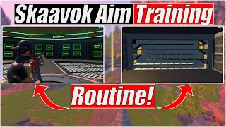 Aim TrainingWarm Up Routine Skaavok Aim Trainer Fortnite Battle Royale season 6 [upl. by Olds433]