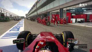 F1 2014 Manual Pit Stop Manual Behind Teammate [upl. by Ardme]