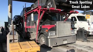 Black Western Star Car Hauler At Truck In Sarnia Ontario [upl. by Lemuelah]