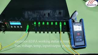 CATV Optical Amplifier EDFA Installaion Web Management LCD management [upl. by Clayborne]