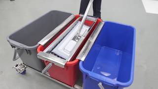 How to Use a Multiple Bucket Mopping System for Efficient Cleaning amp Disinfecting [upl. by Aihtniroc303]