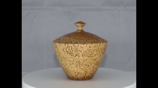 Woodturning 19 Lidded box from Masur Birch [upl. by Sevik]