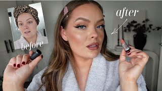 FALL GLOW UP TRANSFORMATION 🍂 hair salon nails makeup hair routine skincare amp outfit [upl. by Inar728]