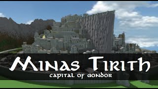 Minecraft Minas Tirith  A lord of the rings build Now with Quartz blocks [upl. by Anibas]