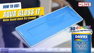 How to Apply DAVIES Aqua Gloss It  Waterbased Quick Dry Enamel Paint  Live Demo [upl. by Lettie686]