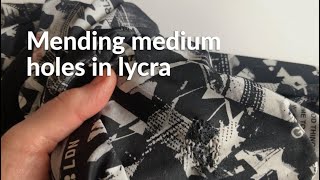 How to mend holes in gym pants  leggings [upl. by Worl]