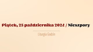 Nieszpory  25 października 2024 [upl. by Nytsud]