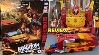 Transformers War for Cybertron Kingdom Commander WFCK29 Rodimus Prime review [upl. by Eeznyl]