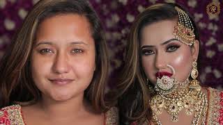 Real Muslim bride ft Shanaya khan  Wedding Makeup Tutorial  pkmakeupstudio  SHANAYA MASROOR [upl. by Lairret552]