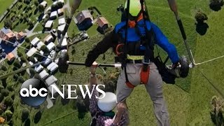 Hanggliders attempt to save his life caught on camera [upl. by Sonafets]