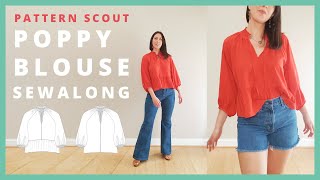 DIY Peasant Top Pattern  Sewing Tutorial  Pattern Scout Poppy Blouse Sewalong [upl. by Kimmi463]