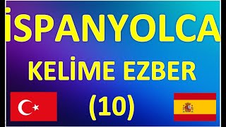 İSPANYOLCA KELİME EZBER10 [upl. by Steven]