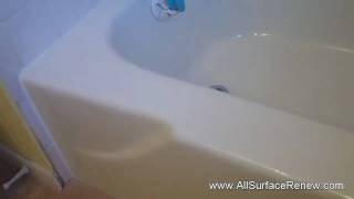 Old Dull Bathtub Refinished To Shiny White [upl. by Bliss]