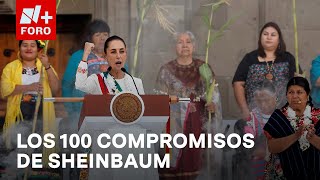 Claudia Sheinbaum presenta 100 compromisos para su gobierno  Las Noticias [upl. by Niahs881]