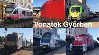 Vonatok Győrben  Trains at Győr  Zuge in Gyoer 2 [upl. by Leasim869]