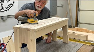 HOW TO BUILD A WORKBENCH FOR GARAGE  DIY Garage Workbench and Shelves [upl. by Aynod]