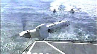 New Footage CH46 Sea Knight Crash on USNS Pecos [upl. by Stoffel958]