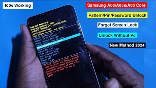 Forget PasswordPinPattern Samsung A03A03sA03 Core Without Pc  Samsung A03s Hard Reset Unlock [upl. by Neiman]