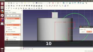 FreeCAD Tutorial  Part Design tool [upl. by Ellenid]