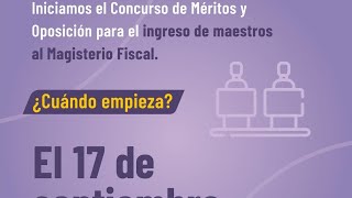 Concurso de Méritos y Oposición EGB 2do a 7mo y Educación Inicial [upl. by Trebleda]