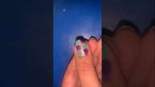 Easy 💜💚✨and authentic nail art design nailart [upl. by Paymar]