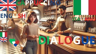 CONVERSAZIONE BASE INGLESEITALIANO  DIALOGO CON IL BARISTA Il cappuccino perfetto [upl. by Nakhsa]