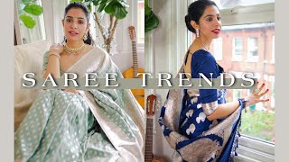 Latest Trends amp Designs in Banarasi Sarees  Styling Tips [upl. by Oos935]