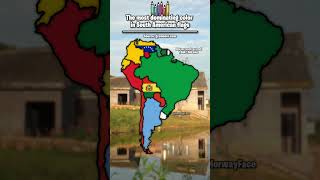 The most dominant color in South America flags skibiditoilet shorts country europe map mapping [upl. by Retsim875]