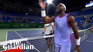 Frances Tiafoe launches expletivefilled rant at umpire after Shanghai Masters loss [upl. by Zetrac]