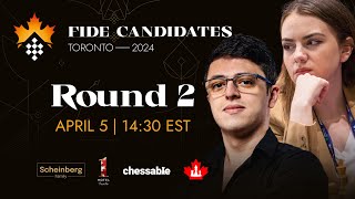 Round 2 FIDE Candidates amp Womens Candidates [upl. by Barthel]