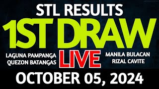 Stl Result Today 1st draw October 05 2024 STL Batangas Live [upl. by Ahsyekat]