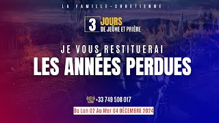 🔴 1 MOIS DE PRIÉRE INTENSE THÈME  JE VOUS RESTITUERAI LES ANNÉES PERDUES  JEUDI 051224 MATIN [upl. by Julia]