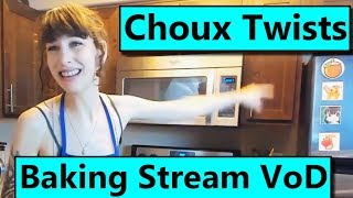 Sugar Dusted Choux Twists from the WoW Cookbook  Baking Stream VoD [upl. by Atig]