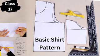 Shirt cutting  How to make shirt cutting pattern for beginners  Silai course lesson No 17 [upl. by Ontine782]