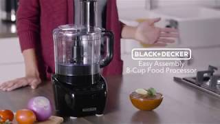 BlackDecker 3in1 Easy Assembly 8Cup Food Processor [upl. by Holmann107]