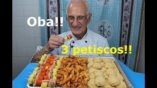 3 PETISCOS RÁPIDOS E FÁCEIS PARA QUALQUER OCASIÃO [upl. by Nnyla]