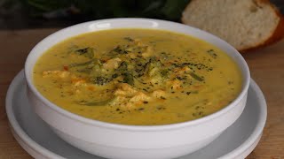 Rich and Creamy Chicken Broccoli cheddar Soup  How To Make Broccoli Soup [upl. by Anahpets]