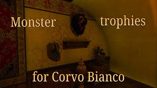 Mod The Witcher 3  Monster Trophies in Corvo Bianco Showcase [upl. by Frierson989]