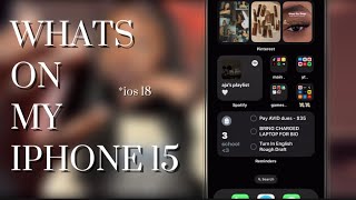 what’s on my iPhone 15 📲 IOS 18  Ajiona Unique [upl. by Sieracki]