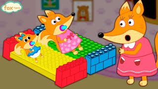 The Fox Family and friends build beds with lego  cartoon for kids new full episodes 864 [upl. by Cloe]