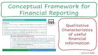 Lecture Qualitative Characteristics  Conceptual Framework FL133 [upl. by Hepsoj94]