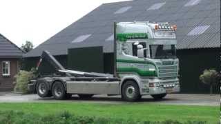 scania R500 V8 van het Goor containers laden [upl. by Aieki]