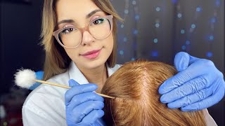 ASMR Doctor Scalp amp Lice Check Inspection Exam Roleplay Medical Examination Glove Sounds Massage [upl. by Rosaleen]